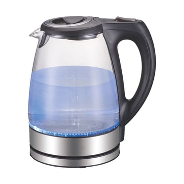 Amdohai Bouilloire Électrique 1,7 L 1500 W Bouilloire en Verre pour Eau Chaude Chauffage Rapide Bouilloire Électrique pour Thé Chauffe-Eau et avec Arrêt Automatique