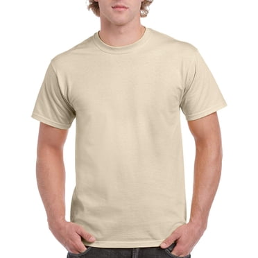 Gildan T-shirt Ultra Coton pour Homme, Sable, Grand