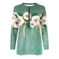 thumbnail image 4 of Chandails à Capuchon Mode pour Femmes 2023 Hauts Automne Manches Longues Chandail Ample Chemise Chic Décontractée Chandails à Col Rond pour Dames Rabais de 50 % Liquidation Costumes d'Halloween/Noël, 4 of 5