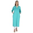 thumbnail image 1 of Phagun Indo WesternSolid Kurti For Women's V-Neck W/ Side Slit Indian Traditional Wear, 1 of 7