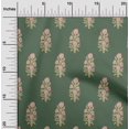 thumbnail image 2 of oneOone Velvet Forest Green Fabric Asian Block Floral Sewing Craft Projects Fabric Prints By Yard 58 Inch Wide, 2 of 4