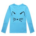 thumbnail image 1 of TIEVOSA Garçons Filles Automne Manches Longues T-Shirt à Imprimés de Chat Dessin Animé Hauts 2-10 Ans, 1 of 4