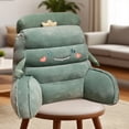 thumbnail image 4 of Bed Backrest Pillow For Sitting Up In Bed Reading Pillow With Arms Lumbar Support Cushion For Sofa Chair Floor & Student Dorm, 4 of 5