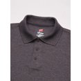 thumbnail image 2 of Hanes Men`s X-Temp Fresh IQ Pique Polo, L, Charcoal Heather, 2 of 3