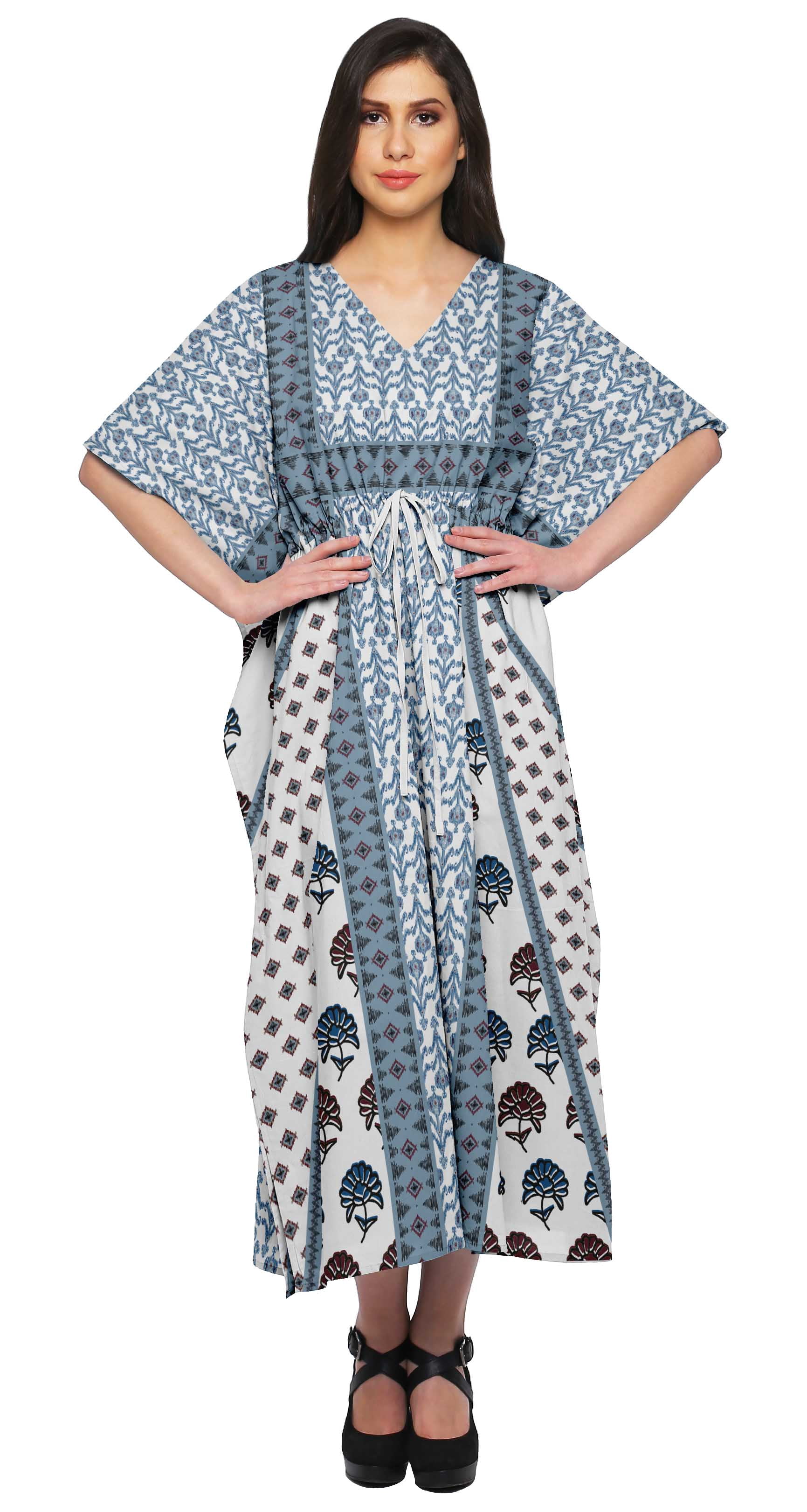 Moomaya Caftan pour Dames Tenue de Détente des Fêtes Robe Maxi Robes Africaines pour Femmes