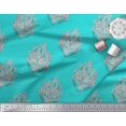 thumbnail image 2 of Soimoi Polyester Crepe Fabric Leaves,Floral & Paisley Block Print Fabric by Yard 42 Inch Wide, 2 of 3