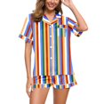 thumbnail image 2 of GDREDA Ensemble de Pyjama pour Femmes 2 Pcs Ensembles de Pyjama pyjamas pour Femmes Tigre Floral Imprimé Graphique Chemise à Boutons à Manches Courtes et Short Ensemble de Pyjama Femmes Ensembles de Pyjama pyjamas Rouge,TTG, 2 of 5