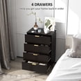 thumbnail image 4 of HOMCOM Commode à 4 Tiroirs pour Chambre Commode Poignées et Pieds Dorés, 4 of 10