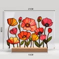thumbnail image 3 of Nilvkv Acrylic Printed Desktop Display Floral Decoration Wooden Base Transparent Desktop Ornament, 3 of 6