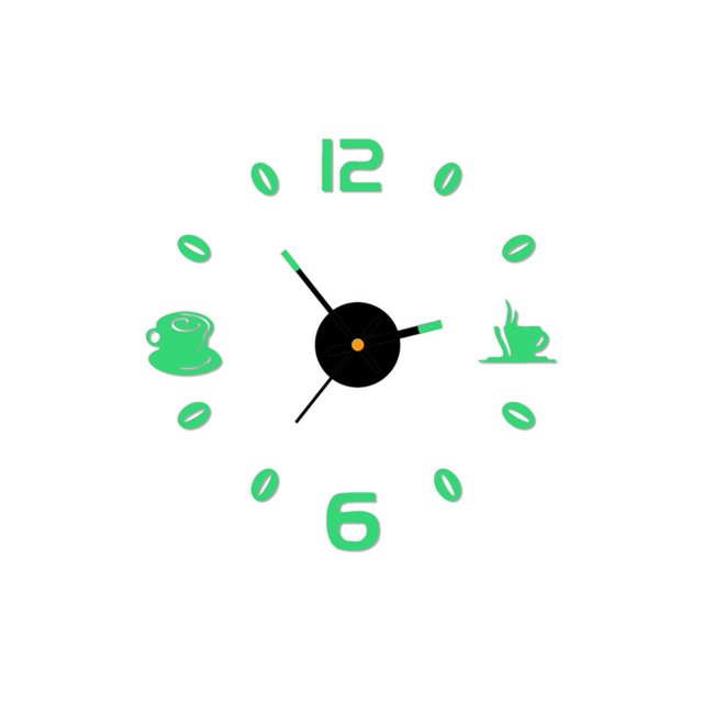 Agiferg DIY Luminous Stereo Digital Wall Clock Creative Wall Sticker Clock Living Room Decoration Clock