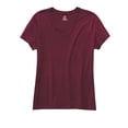 thumbnail image 2 of Hanes Womens Nano-T V-Neck T-Shirt, XS, Maroon, 2 of 3