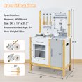 thumbnail image 4 of Costway Ensemble de Cuisine pour Enfants, Ensemble de Jeu de Cuisine pour Tout-Petits avec Armoire et Accessoires, 4 of 10