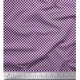 thumbnail image 1 of Soimoi Purple Cotton Voile Fabric Geometric Check Fabric Prints By Yard 56 Inch Wide, 1 of 3