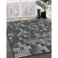 thumbnail image 3 of Ahgly Company Tapis de Zone Rond d'Intérieur Lavable à la Machine, Style Transitionnel, Gris Canon, 6 Pieds Rond, 3 of 7