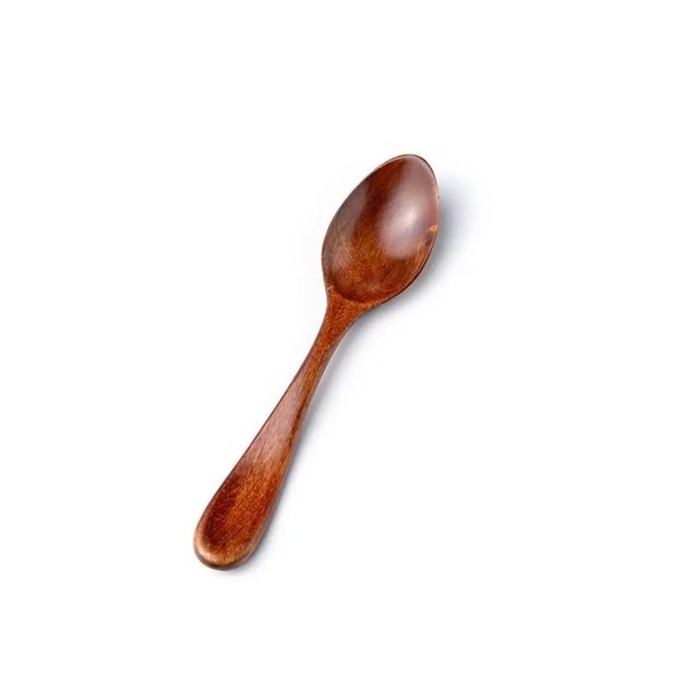 HLONK Non Scratch Natural Tea Coffee Kitchen Teaspoon For Soup Cooking Coffee Spoon Fork Stirring Spoon Wooden Spoon