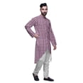 thumbnail image 2 of Atasi Long Sleeve Kurta Printed Button Down Asymmetric Designer Kurta For Boys, 2 of 5