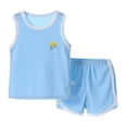 thumbnail image 1 of Hiiyo Boys Outfit Set Quick Drying Summer Tracksuit Solid Vest Top Shorts Set, 1 of 7