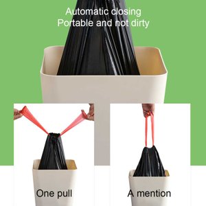 Becaristey 15Pcs Sacs à corde épaississants PE Outils de sac à pochettes de poubelle