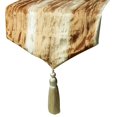 thumbnail image 1 of La maisonCentric décoratif or Ombre Treasure Table Runner 14 x 48 pouces écrasé velours & Tassles style moderne velours tissu Ombre Pattern Table Runner, 1 of 3