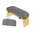 thumbnail image 4 of S SERENABLE Banc de Méditation avec Coussin Doux pour Intérieur Extérieur Salle de Cérémonie du Thé Gris, 4 of 9