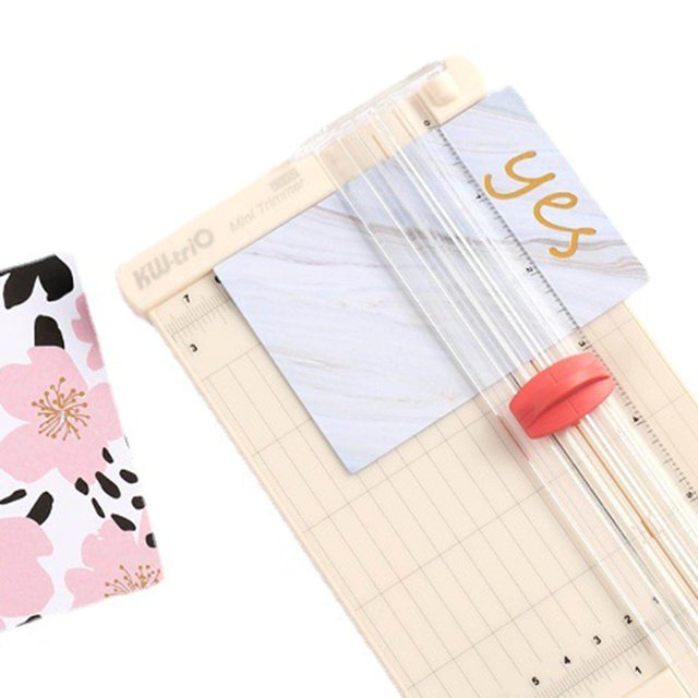 pitrice Paper Cutter Portable Paper Scrapbooking Tool Office Trimmer and Scorer for Office Home Paper Trimming Cover Gift Cardstock Craft Projects 19x11.8CM