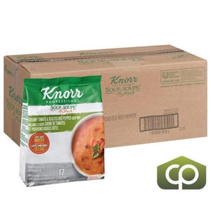 Knorr Swiss Soupe Tomate crémeuse & Sans gluten de poivre rouge 486 GM/1.1 LBS (4/Case)