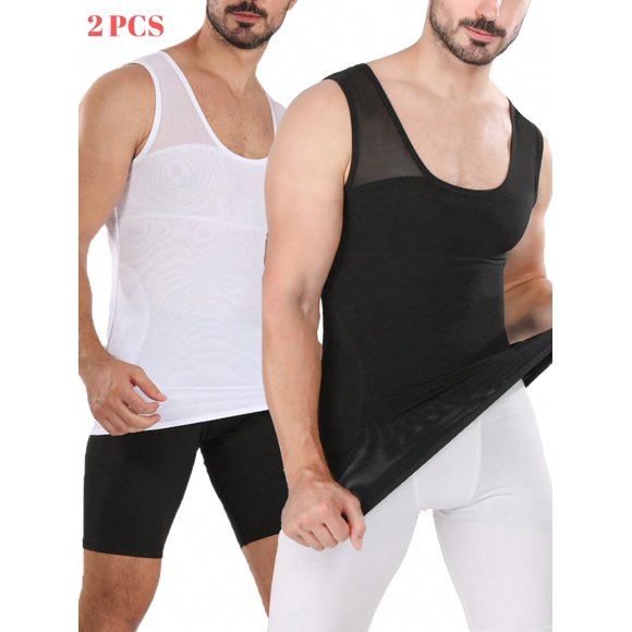 2 Pcs Haut Gainant en Maille pour Hommes