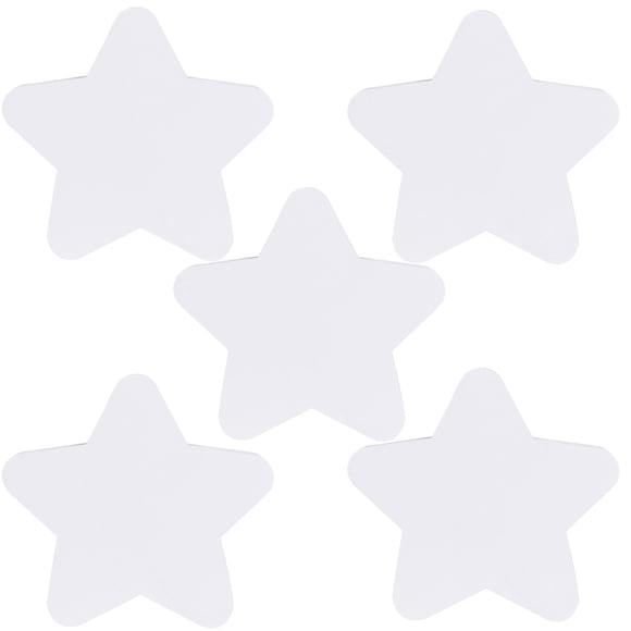 KAKOWELY DIY panels 5 Pcs Simulation Round Star Shape Cotton Drawing Board Thicken Art Painting Board Artist Paper Board Oil Paint Canvas Sketchpad (White)