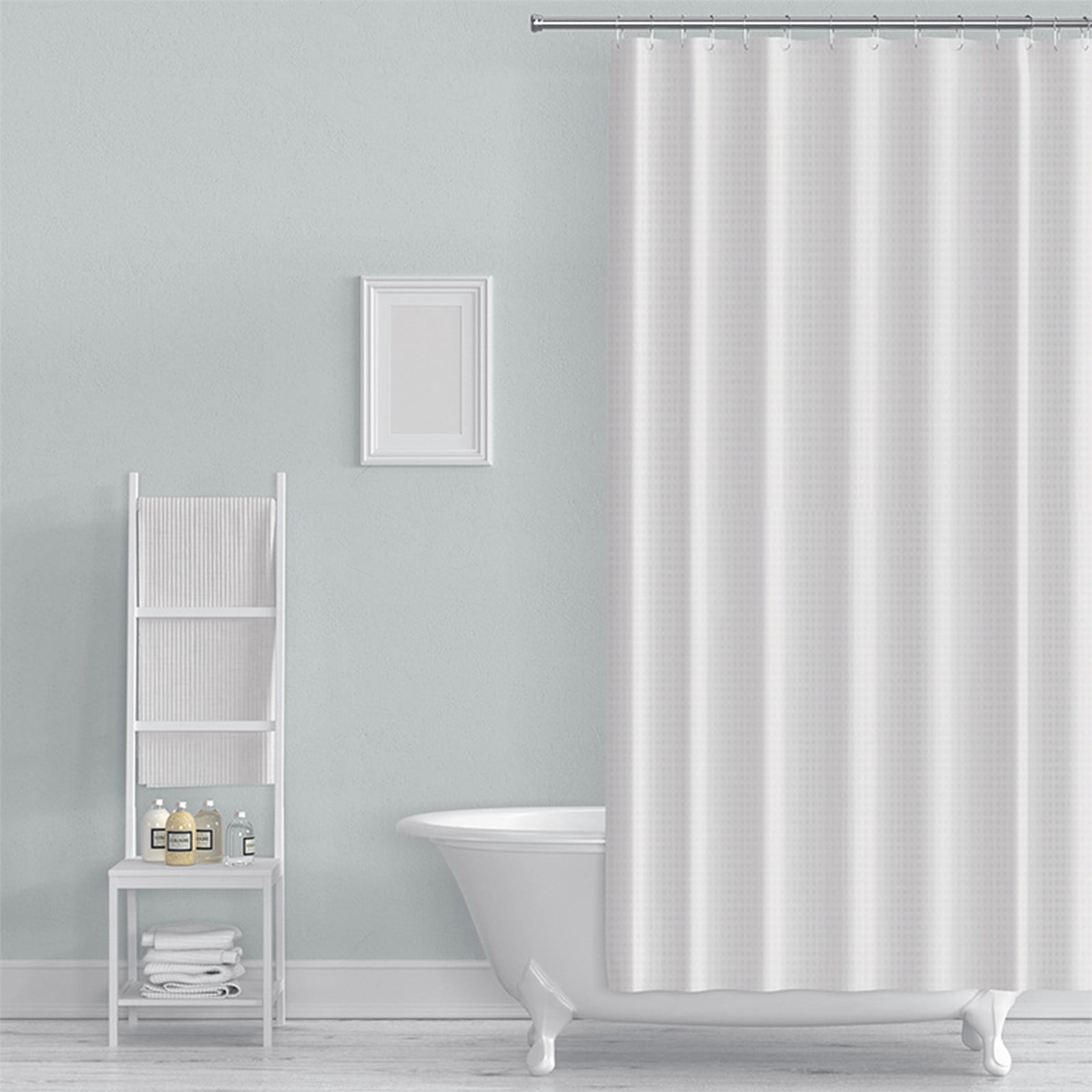 Dvkptbk Shower Curtain Double Sided Solid Colour Polka Dots Wafer Shower Curtain Water Proof Bathroom Bathroom Hole Shower Curtains Bathroom Accessories