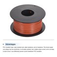 thumbnail image 3 of Uxcell 26AWG Stranded Wire Hookup 30M/100ft Orange, Electrical Wire UL1007 Spool, 3 of 6