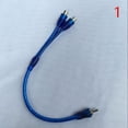 thumbnail image 1 of Car MP3 Audio RCA Y Splitter Cable Adapter Cord Converter for Car AUX Amplifier, 1 of 1