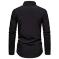 thumbnail image 4 of Chemise à Manches Longues pour Hommes Homme Décontractée Mode Col Rabattu Bouton Chemise à Manches Longues Blouse Chemises à Manches Longues pour Hommes, 4 of 8