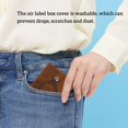 thumbnail image 3 of Card Holder Tracker Protector Leather Credit Slim Cash Coin Case Portable Keychain Bag Gift Work Housekeeper Accessories Brown, 3 of 9