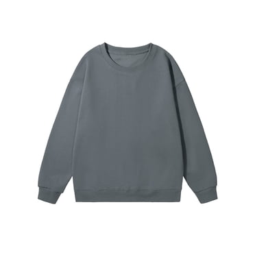 Pisexur Mens Sweatshirt Casual High-Quality Fabric Long Sleeve Shirts for Men Crewneck Pullover Sweatshirts Dark Gray,M