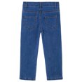 thumbnail image 2 of KIDSCOOL SPACE Baby Little Girls Jeans,Ripped Color Stars Embroidered Strechy Denim Soft Slim Pants,Deep Blue,12-18 Months, 2 of 6