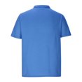thumbnail image 3 of Chemises pour Hommes Couleur Unie Col Rabattu Haut Manches Courtes Haut/chemise, 3 of 5