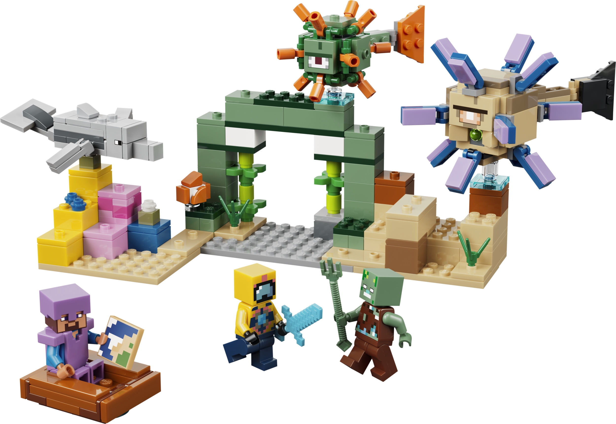 LEGO Minecraft Underwater Adventure - Building Toy for Boys & Girls, Ages 8+ - Minecraft Toys, Figures & Playsets - Gift for Kids & Gamers - 21598
