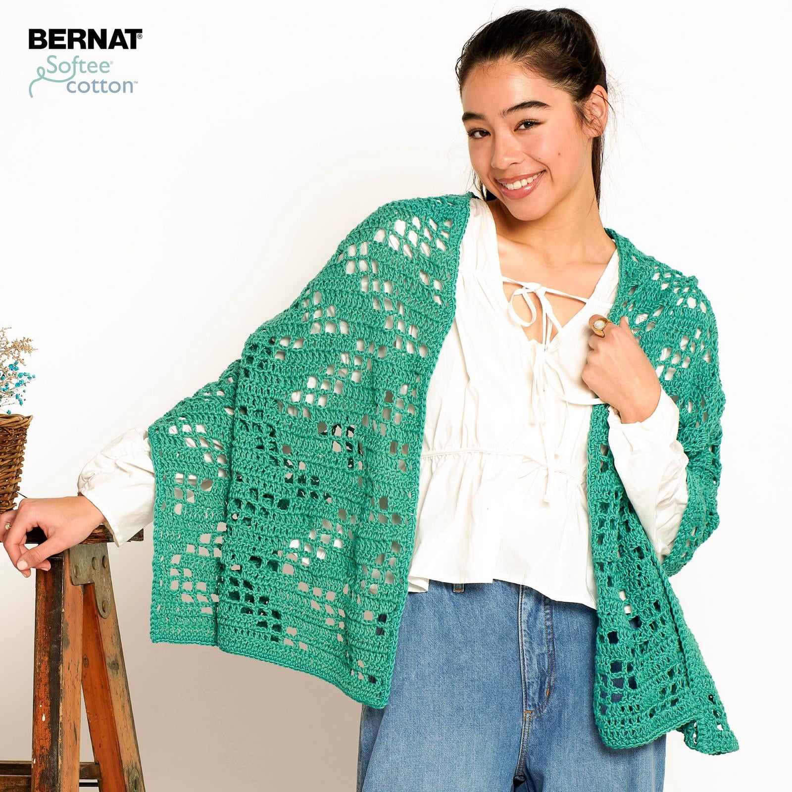 Bernat® Fil Softee® Cotton™, Mélange de Coton #3 Léger, 4,2 Oz/120 G