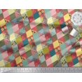 thumbnail image 2 of Soimoi Poly Georgette Fabric Leopard & Argyle Patchwork Decor Fabric Printed Yard 52 Inch Wide, 2 of 3