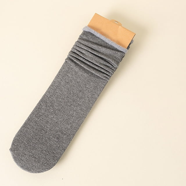 Women Winter Solid Thick Warm Socks Cozy Crew Socks