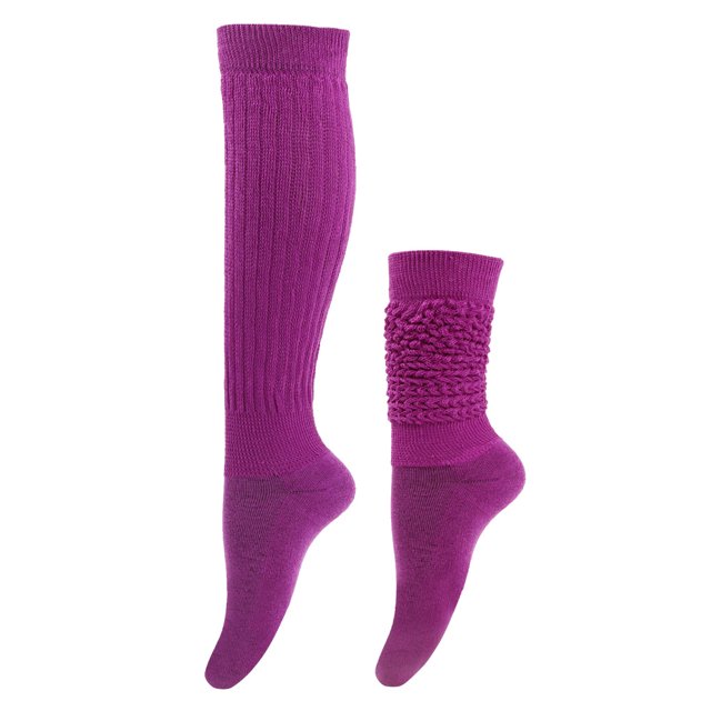 Decodeary 2pcs Enjoy Long Service Life With Slouch Socks Designed For Wear-resistant Purple 1Set
