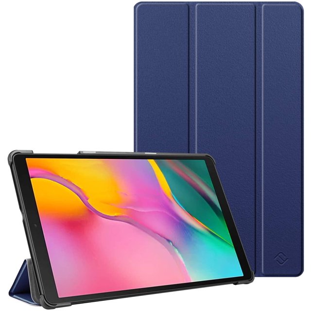 Case for Samsung Galaxy Tab A 10.1 T510 / T515 2019 - Ultra Slim Superlight Synthetic Leather Protective Case with Stand Function for Samsung Galaxy Tab A 10.1 Inch 2019 Tablet, Navy Blue