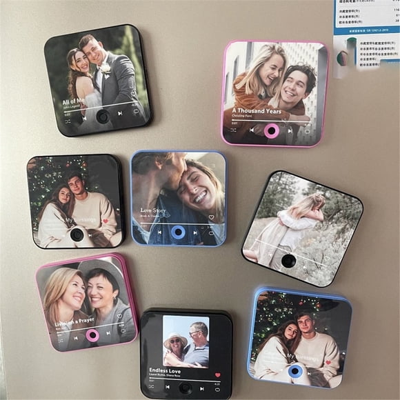 DIY Music Fridge Magnet Personalized Photo Magnets Can Play Songs Built-in Album Fridge Magnet Refrigerator Stickers D