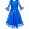 thumbnail image 2 of Robe Fille Dentelle Sequins Col en V Concours Mariage 7 Ans, 2 of 3