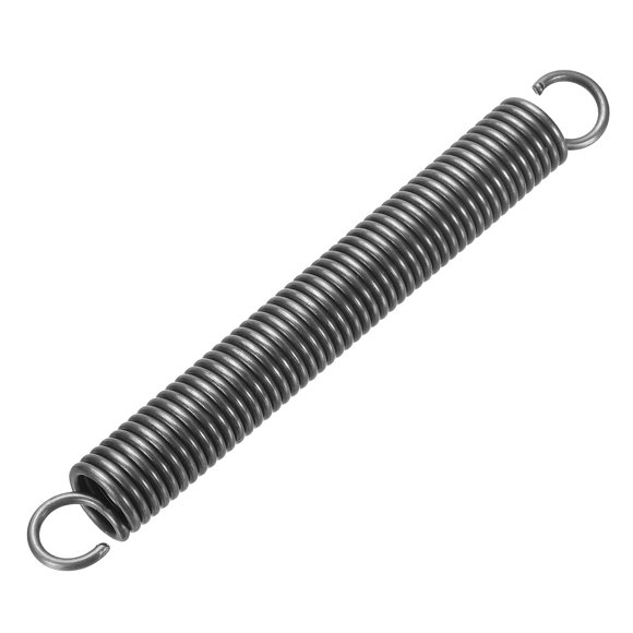 Uxcell Extension Spring, 1pcs Wire Diameter 0.1", OD 0.7", Free Length 6.3" Spring Steel Dual Hook Tension Springs, Grey