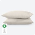 thumbnail image 3 of Bare Home Percale Weave Pillowcase Set - 300 Thread Count - 100% Organic Cotton - Standard, French Beige, 3 of 4