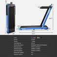 thumbnail image 2 of Pemberly Row Up To 7.5MPH 2.25HP Single Display Screen Treadmill in Blue, 2 of 8