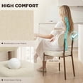 thumbnail image 4 of HOMCOM Upholstered Linen Fabric Dining Chairs, Kitchen Chairs, Beige, 4 of 9