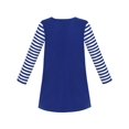 thumbnail image 2 of Robe Fille Coton Manches Longues Unicorn Broderie Bleu Marine 5 Ans, 2 of 6