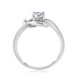 thumbnail image 3 of 1/2ct Everlong Round Diamond Solitaire Knot Ring 14K White Gold, 3 of 4